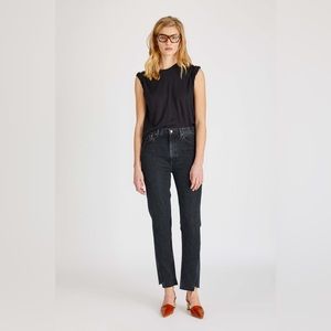Etica Black Straight Leg Jeans